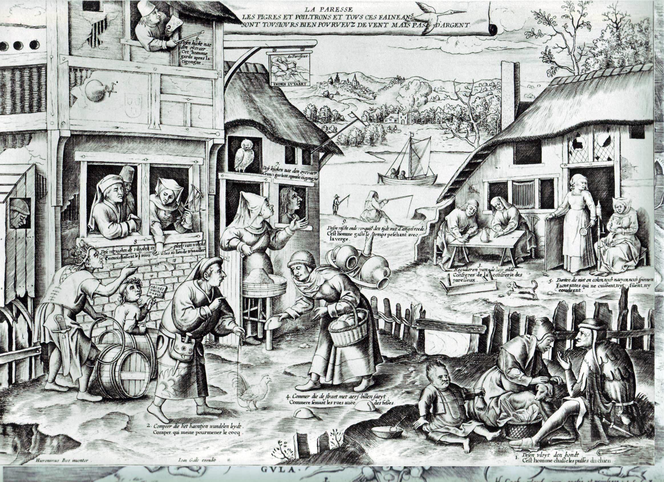 Pieter Bruegel -Τα θανάσιμα αμαρτήματα- Οκνηρία
