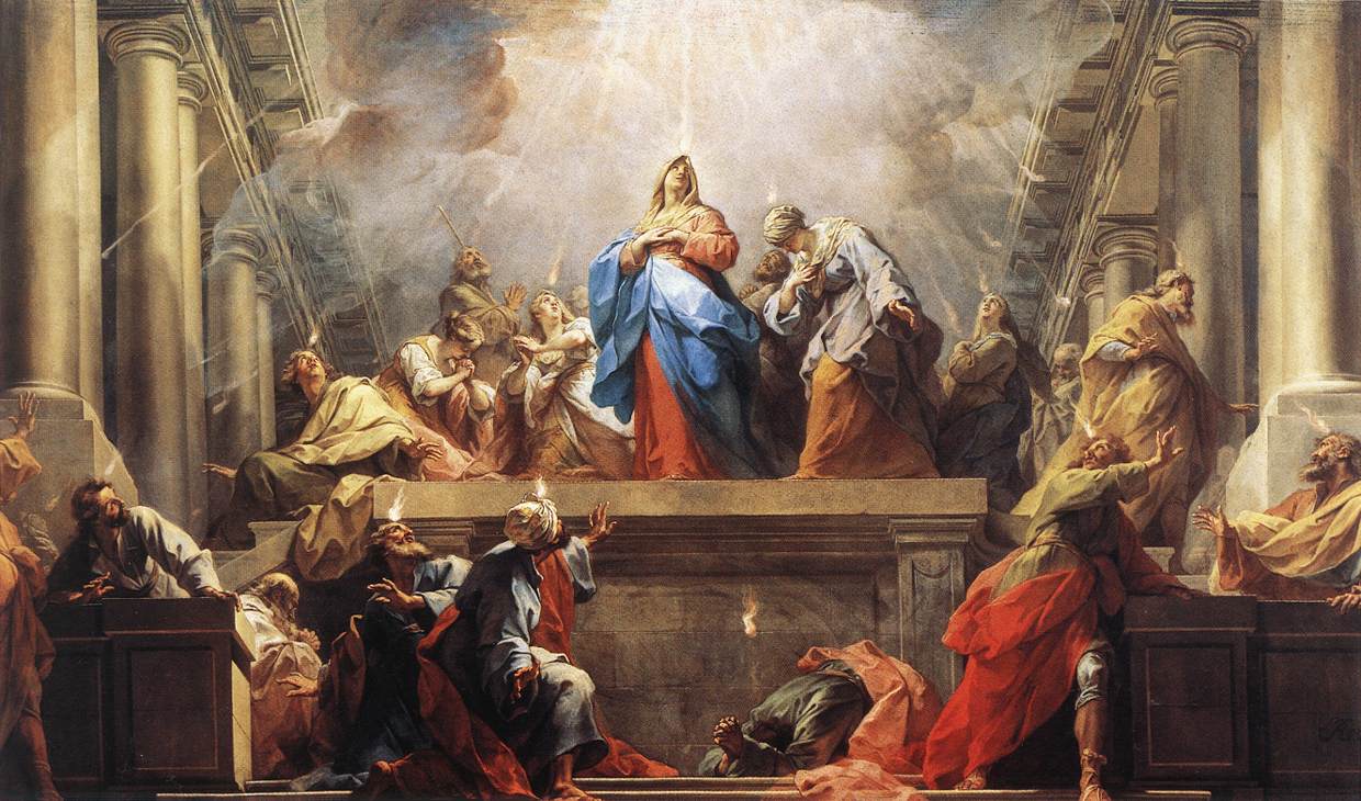 The Pentecost. Painting by Jean Restout (1732).