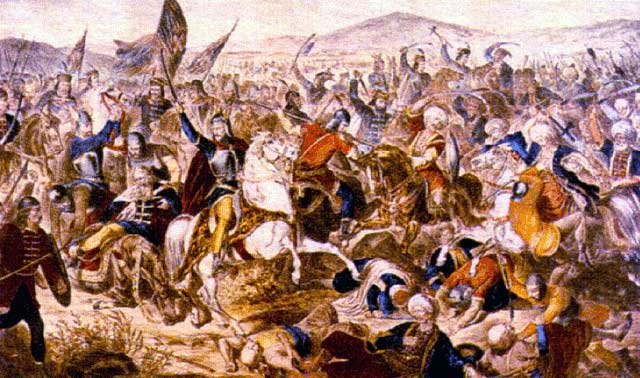 Kosovo battle (1389) painted by Adam Stefanovic , 1870-1871 