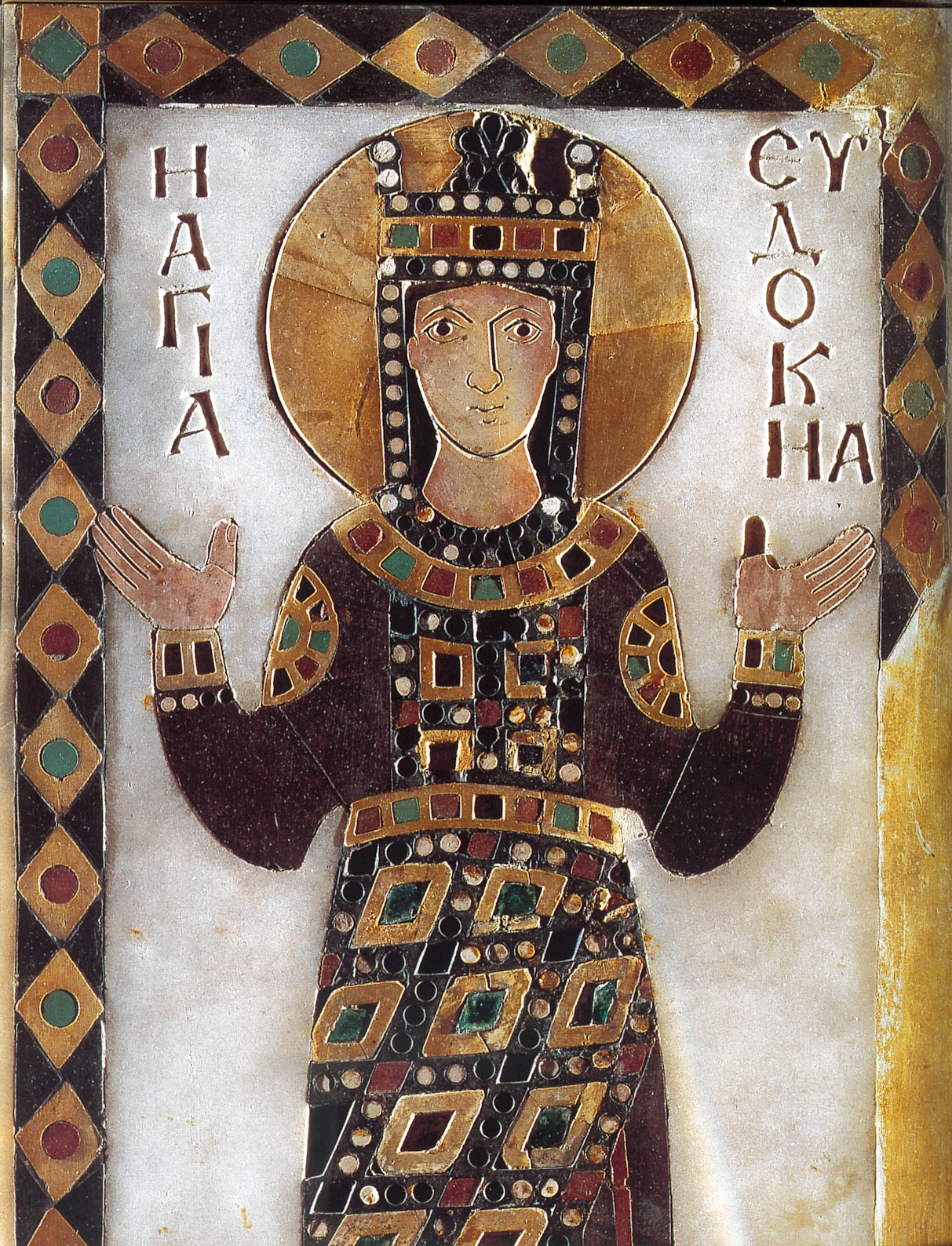 Η αγία αυτοκράτειρα Ευδοκία. Εικόνα του 10ου αιώνα. Αρχαιολογικό Μουσείο Κωνσταντινούπολης.