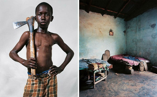 Lamine( 12 ετών) απο τη Σενεγάλη. Μοιράζεται το δωμάτιο του με άλλα αγόρια. Τα κρεββατια δεν είναι άνετα και έχουν τούβλα αντί για πόδια σαν στήριγμα. Δουλεύουν κάθε μέρα απο τις 6 το πρωί σε χωράφια μέχρι το απόγευμα όπου διαβάζουν το Κοράνι.  