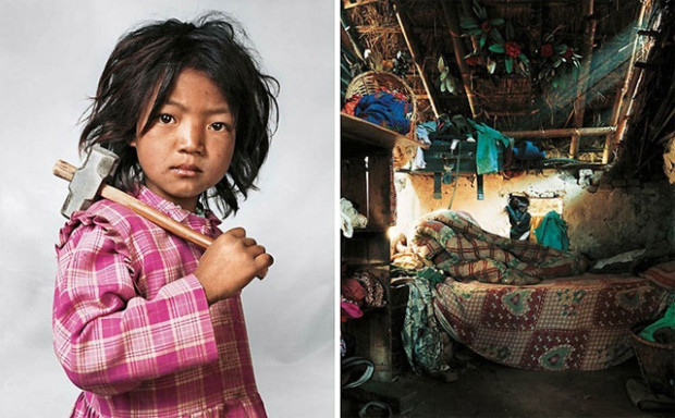 indira (7 ετών) απο το Νεπάλ. Μοιράζεται το στρώμα της, το μοναδικό στο σπίτι, με τα αδέρφια της. Απο 3 χρονών δουλεύει 6 ώρες την ημέρα, πάει σχολειο και ονειρεύεται να γίνει χορεύτρια.