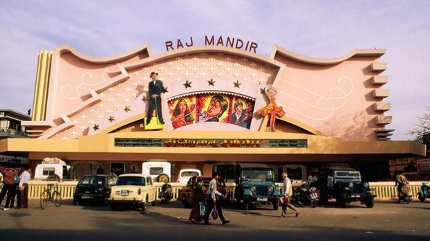Raj Mandir theatre in Jaipur, Rajasthan, India.