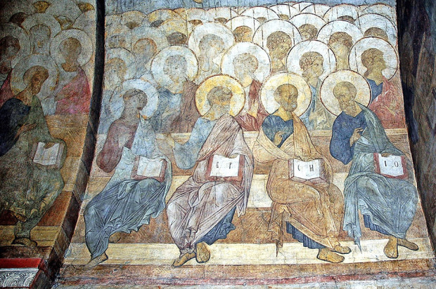 Ένα μεγάλο μέρος των τοιχογραφιών του 1408 στον Καθεδρικό Ναό Κοιμήσεως του Βλαντίμιρ, είναι στιγμιότυπα από την Ημέρα της Κρίσης! Οι διατηρημένες τοιχογραφίες αποτελούν κομμάτι της μεγαλοπρεπούς σύνθεσης που καταλαμβάνει το δυτικό τοίχο του καθεδρικού ναού. Η συναισθηματική διάθεση της σκηνής στην Ημέρα της Κρίσης είναι ασυνήθιστη δεδομένου ότι, δεν υπάρχει καμία αίσθηση τρόμου ενόψει της τρομερής τιμωρίας, αλλά μάλλον η ιδέα της συγχώρεσης και μια φωτισμένη διάθεση θριάμβου. / Η Ημέρα της Κρίσης, 1408.
