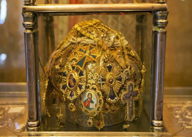 Η λειψανοθήκη της κάρας του Αγίου Δημητρίου.