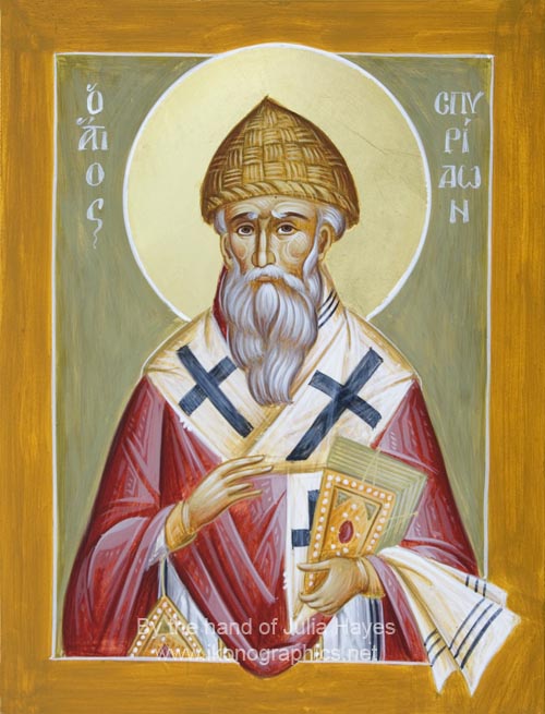 Άγιος Σπυρίδων ο Θαυματουργός, επίσκοπος Τριμυθούντος Κύπρου - Julia Hayes© (www.ikonographics.net)