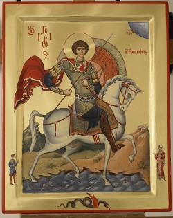 Ο Άγιος Γεώργιος - Εικόνα από το Aγιογραφείο της Μονής Βατοπαιδίου 