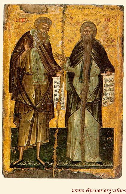Οι άγιοι Δαβίδ και Παχώμιος - 16ος - 17ος αι μ.Χ. - Mονή Διονυσίου, Άγιον Όρος