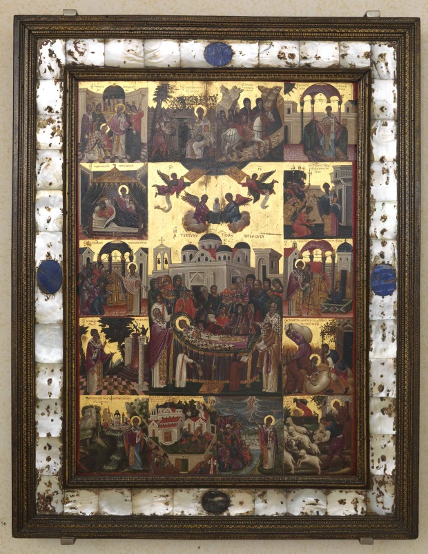 Η Κοίμηση του Αγίου Σπυρίδωνος και σκηνές του βίου του - Εμμανουήλ Τζανφουρνάρης, 1595 μ.Χ. 