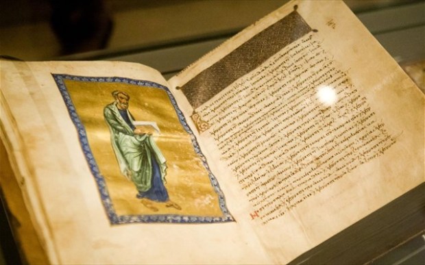 Το βυζαντινό τετραευαγγέλιο που επαναπατρίστηκε τον Σεπτέμβριο από το Μουσείο Getty.