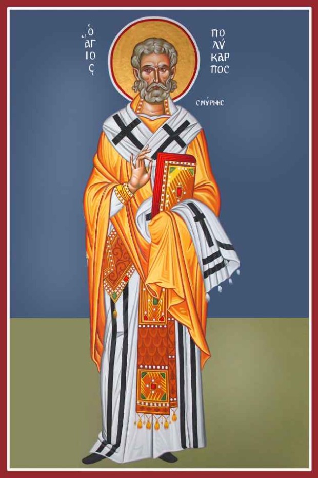 Άγιος Πολύκαρπος Επίσκοπος Σμύρνης - Καζακίδου Μαρία© (byzantineartkazakidou. blogspot.com)