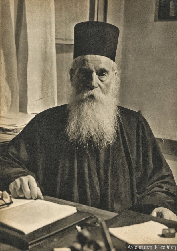 Αμβρόσιος μοναχός Λαυριώτης (1884-1977) (Φωτογραφία: Chrysostomus Dahm, 1957) Πηγή φωτογραφίας: http://athosprosopography.blogspot.gr