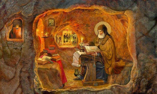 monk writing
