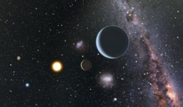 Καλλιτεχνική απεικόνιση του πλανητικού συστήματος που εντοπίστηκε σε σχετικά κοντινή απόσταση από το δικό μας Credit: (Karen Teramura&BJ Fulton, UoH, Institute of Astronomy)