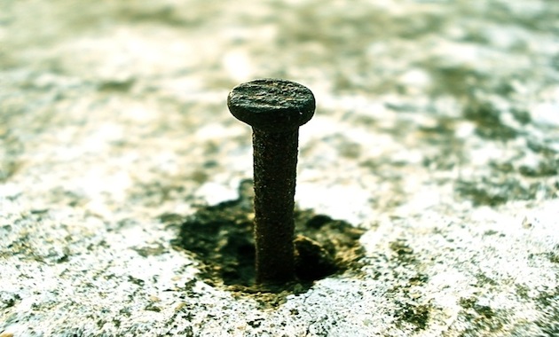 Macro shot of a nail
