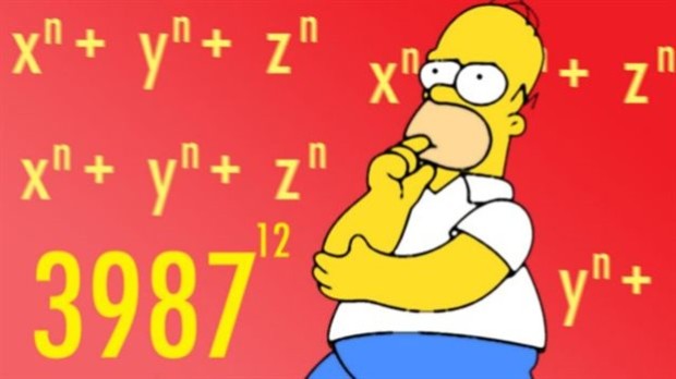«Προχωρημένα» μαθηματικά στο φόντο των Σίμσονς: το Τελευταίο Θεώρημα του Φερμά και ο αριθμός 3.987, ο οποίος αν υψωθεί στη 12η και προστεθεί με τον 4.365 στη 12η φαίνεται να δίνει τον 4.472 στη 12η, καταρρίποντας το θεώρημα - αυτό δεν ισχύει όμως αν δει κάποιος όλα τα ψηφία, που συνήθως δεν «χωράνε» σε μια κοινή αριθμομηχανή