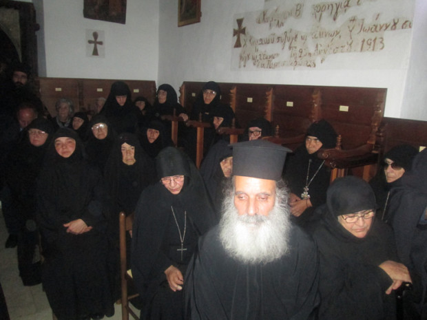 Ενθρόνιση μοναχής Ιουστίνης σε ηγουμένη, ιερά μονή Αγίου Νικολάου Ορούντης